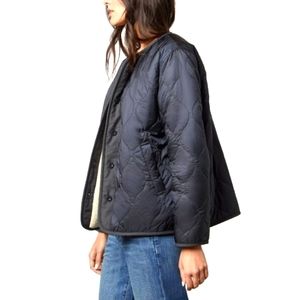 NWT Velvet by Graham & Spencer Marissa reversible quilted jacket in Navy sz med